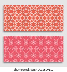 Seamless horizontal borders with repeating line texture. Geometric seamless lace patterns collection for banners, greeting cards or birthday invitations. Ethnic arabic, indian, turkish ornament