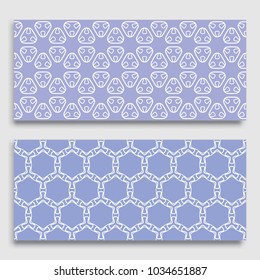 Seamless horizontal borders with repeating line texture. Geometric seamless lace patterns collection for banners, greeting cards or birthday invitations. Ethnic arabic, indian, turkish ornament