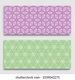 Seamless horizontal borders with repeating line texture. Geometric seamless lace patterns collection for banners, greeting cards or birthday invitations. Ethnic arabic, indian, turkish ornament