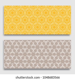 Seamless horizontal borders with repeating line texture. Geometric seamless lace patterns collection for banners, greeting cards or birthday invitations. Ethnic arabic, indian, turkish ornament