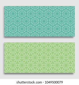 Seamless horizontal borders with repeating line texture. Geometric seamless lace patterns collection for banners, greeting cards or birthday invitations. Ethnic arabic, indian, turkish ornament