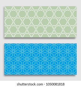 Seamless horizontal borders with repeating line texture. Geometric seamless lace patterns collection for banners, greeting cards or birthday invitations. Ethnic arabic, indian, turkish ornament