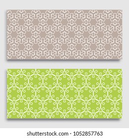 Seamless horizontal borders with repeating line texture. Geometric seamless lace patterns collection for banners, greeting cards or birthday invitations. Ethnic arabic, indian, turkish ornament