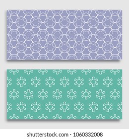 Seamless horizontal borders with repeating line texture. Geometric seamless lace patterns collection for banners, greeting cards or birthday invitations. Ethnic arabic, indian, turkish ornament