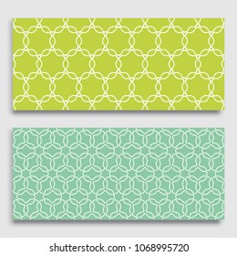Seamless horizontal borders with repeating line texture. Geometric seamless lace patterns collection for banners, greeting cards or birthday invitations. Ethnic arabic, indian, turkish ornament