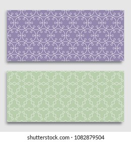 Seamless horizontal borders with repeating line texture. Geometric seamless lace patterns collection for banners, greeting cards or birthday invitations. Ethnic arabic, indian, turkish ornament