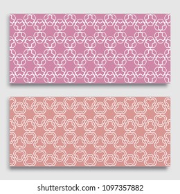 Seamless horizontal borders with repeating line texture. Geometric seamless lace patterns collection for banners, greeting cards or birthday invitations. Ethnic arabic, indian, turkish ornament