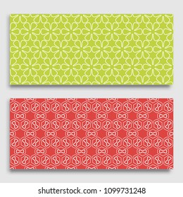 Seamless horizontal borders with repeating line texture. Geometric seamless lace patterns collection for banners, greeting cards or birthday invitations. Ethnic arabic, indian, turkish ornament