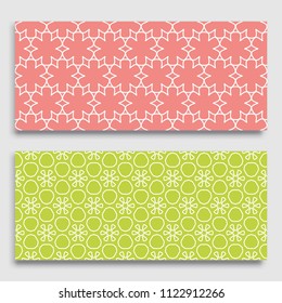 Seamless horizontal borders with repeating line texture. Geometric seamless lace patterns collection for banners, greeting cards or birthday invitations. Ethnic arabic, indian, turkish ornament