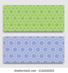 Seamless horizontal borders with repeating line texture. Geometric seamless lace patterns collection for banners, greeting cards or birthday invitations. Ethnic arabic, indian, turkish ornament