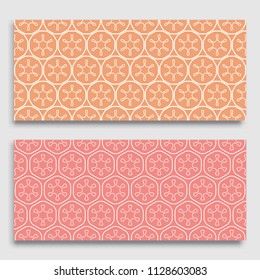 Seamless horizontal borders with repeating line texture. Geometric seamless lace patterns collection for banners, greeting cards or birthday invitations. Ethnic arabic, indian, turkish ornament