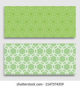 Seamless horizontal borders with repeating line texture. Geometric seamless lace patterns collection for banners, greeting cards or birthday invitations. Ethnic arabic, indian, turkish ornament