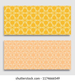 Seamless horizontal borders with repeating line texture. Geometric seamless lace patterns collection for banners, greeting cards or birthday invitations. Ethnic arabic, indian, turkish ornament