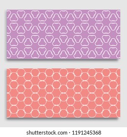 Seamless horizontal borders with repeating line texture. Geometric seamless lace patterns collection for banners, greeting cards or birthday invitations. Ethnic arabic, indian, turkish ornament