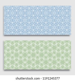 Seamless horizontal borders with repeating line texture. Geometric seamless lace patterns collection for banners, greeting cards or birthday invitations. Ethnic arabic, indian, turkish ornament