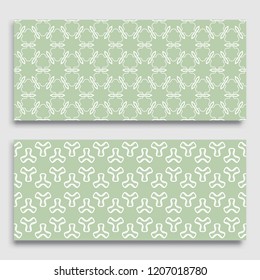 Seamless horizontal borders with repeating line texture. Geometric seamless lace patterns collection for banners, greeting cards or birthday invitations. Ethnic arabic, indian, turkish ornament