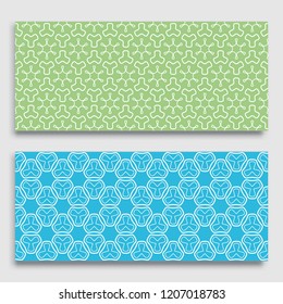 Seamless horizontal borders with repeating line texture. Geometric seamless lace patterns collection for banners, greeting cards or birthday invitations. Ethnic arabic, indian, turkish ornament