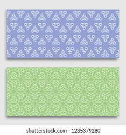 Seamless horizontal borders with repeating line texture. Geometric seamless lace patterns collection for banners, greeting cards or birthday invitations. Ethnic arabic, indian, turkish ornament