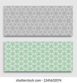 Seamless horizontal borders with repeating line texture. Geometric seamless lace patterns collection for banners, greeting cards or birthday invitations. Ethnic arabic, indian, turkish ornament