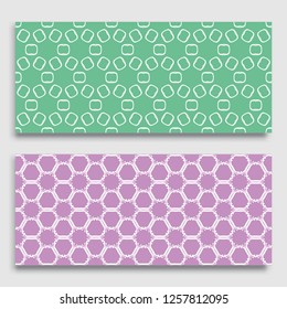 Seamless horizontal borders with repeating line texture. Geometric seamless lace patterns collection for banners, greeting cards or birthday invitations. Ethnic arabic, indian, turkish ornament