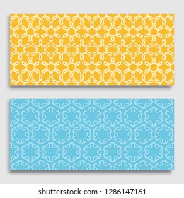 Seamless horizontal borders with repeating line texture. Geometric seamless lace patterns collection for banners, greeting cards or birthday invitations. Ethnic arabic, indian, turkish ornament