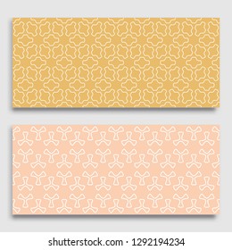 Seamless horizontal borders with repeating line texture. Geometric seamless lace patterns collection for banners, greeting cards or birthday invitations. Ethnic arabic, indian, turkish ornament