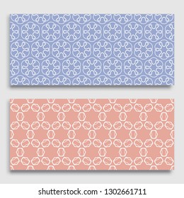 Seamless horizontal borders with repeating line texture. Geometric seamless lace patterns collection for banners, greeting cards or birthday invitations. Ethnic arabic, indian, turkish ornament