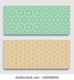 Seamless horizontal borders with repeating line texture. Geometric seamless lace patterns collection for banners, greeting cards or birthday invitations. Ethnic arabic, indian, turkish ornament