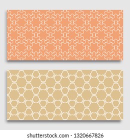 Seamless horizontal borders with repeating line texture. Geometric seamless lace patterns collection for banners, greeting cards or birthday invitations. Ethnic arabic, indian, turkish ornament