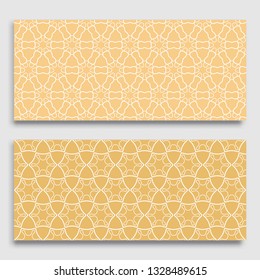 Seamless horizontal borders with repeating line texture. Geometric seamless lace patterns collection for banners, greeting cards or birthday invitations. Ethnic arabic, indian, turkish ornament