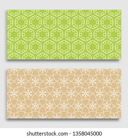 Seamless horizontal borders with repeating line texture. Geometric seamless lace patterns collection for banners, greeting cards or birthday invitations. Ethnic arabic, indian, turkish ornament