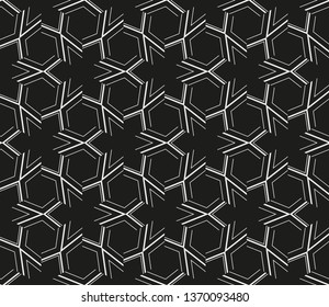 Seamless horizontal borders with repeating line texture. Geometric seamless lace patterns collection for banners, greeting cards or birthday invitations. Ethnic arabic, indian, turkish ornament 