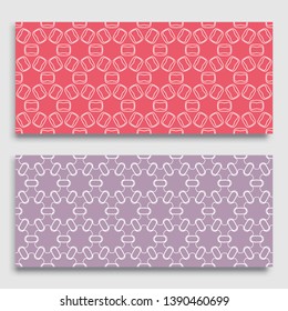 Seamless horizontal borders with repeating line texture. Geometric seamless lace patterns collection for banners, greeting cards or birthday invitations. Ethnic arabic, indian, turkish ornament