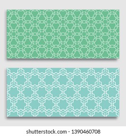 Seamless horizontal borders with repeating line texture. Geometric seamless lace patterns collection for banners, greeting cards or birthday invitations. Ethnic arabic, indian, turkish ornament