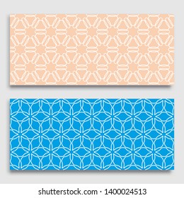 Seamless horizontal borders with repeating line texture. Geometric seamless lace patterns collection for banners, greeting cards or birthday invitations. Ethnic arabic, indian, turkish ornament