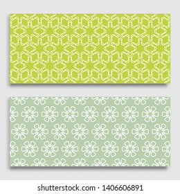 Seamless horizontal borders with repeating line texture. Geometric seamless lace patterns collection for banners, greeting cards or birthday invitations. Ethnic arabic, indian, turkish ornament