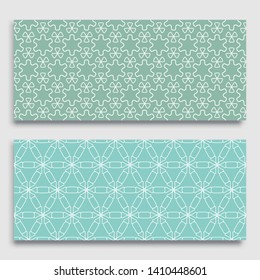 Seamless horizontal borders with repeating line texture. Geometric seamless lace patterns collection for banners, greeting cards or birthday invitations. Ethnic arabic, indian, turkish ornament