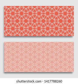 Seamless horizontal borders with repeating line texture. Geometric seamless lace patterns collection for banners, greeting cards or birthday invitations. Ethnic arabic, indian, turkish ornament
