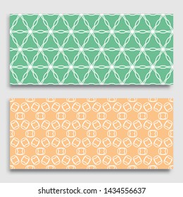 Seamless horizontal borders with repeating line texture. Geometric seamless lace patterns collection for banners, greeting cards or birthday invitations. Ethnic arabic, indian, turkish ornament