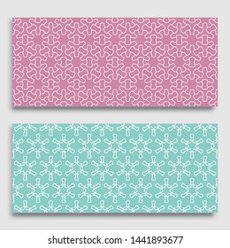 Seamless horizontal borders with repeating line texture. Geometric seamless lace patterns collection for banners, greeting cards or birthday invitations. Ethnic arabic, indian, turkish ornament