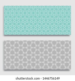 Seamless horizontal borders with repeating line texture. Geometric seamless lace patterns collection for banners, greeting cards or birthday invitations. Ethnic arabic, indian, turkish ornament