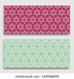 Seamless horizontal borders with repeating line texture. Geometric seamless lace patterns collection for banners, greeting cards or birthday invitations. Ethnic arabic, indian, turkish ornament