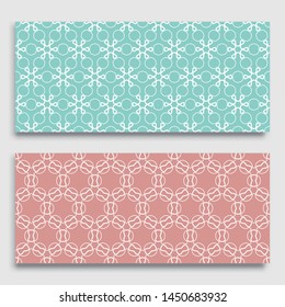 Seamless horizontal borders with repeating line texture. Geometric seamless lace patterns collection for banners, greeting cards or birthday invitations. Ethnic arabic, indian, turkish ornament