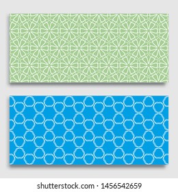 Seamless horizontal borders with repeating line texture. Geometric seamless lace patterns collection for banners, greeting cards or birthday invitations. Ethnic arabic, indian, turkish ornament