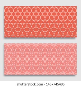 Seamless horizontal borders with repeating line texture. Geometric seamless lace patterns collection for banners, greeting cards or birthday invitations. Ethnic arabic, indian, turkish ornament