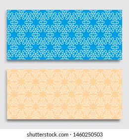 Seamless horizontal borders with repeating line texture. Geometric seamless lace patterns collection for banners, greeting cards or birthday invitations. Ethnic arabic, indian, turkish ornament