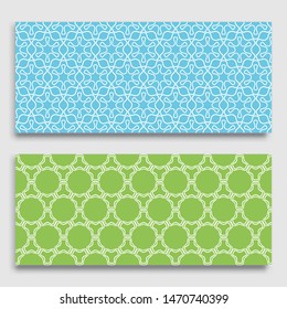 Seamless horizontal borders with repeating line texture. Geometric seamless lace patterns collection for banners, greeting cards or birthday invitations. Ethnic arabic, indian, turkish ornament