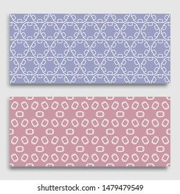 Seamless horizontal borders with repeating line texture. Geometric seamless lace patterns collection for banners, greeting cards or birthday invitations. Ethnic arabic, indian, turkish ornament