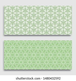 Seamless horizontal borders with repeating line texture. Geometric seamless lace patterns collection for banners, greeting cards or birthday invitations. Ethnic arabic, indian, turkish ornament