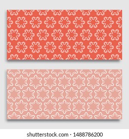 Seamless horizontal borders with repeating line texture. Geometric seamless lace patterns collection for banners, greeting cards or birthday invitations. Ethnic arabic, indian, turkish ornament